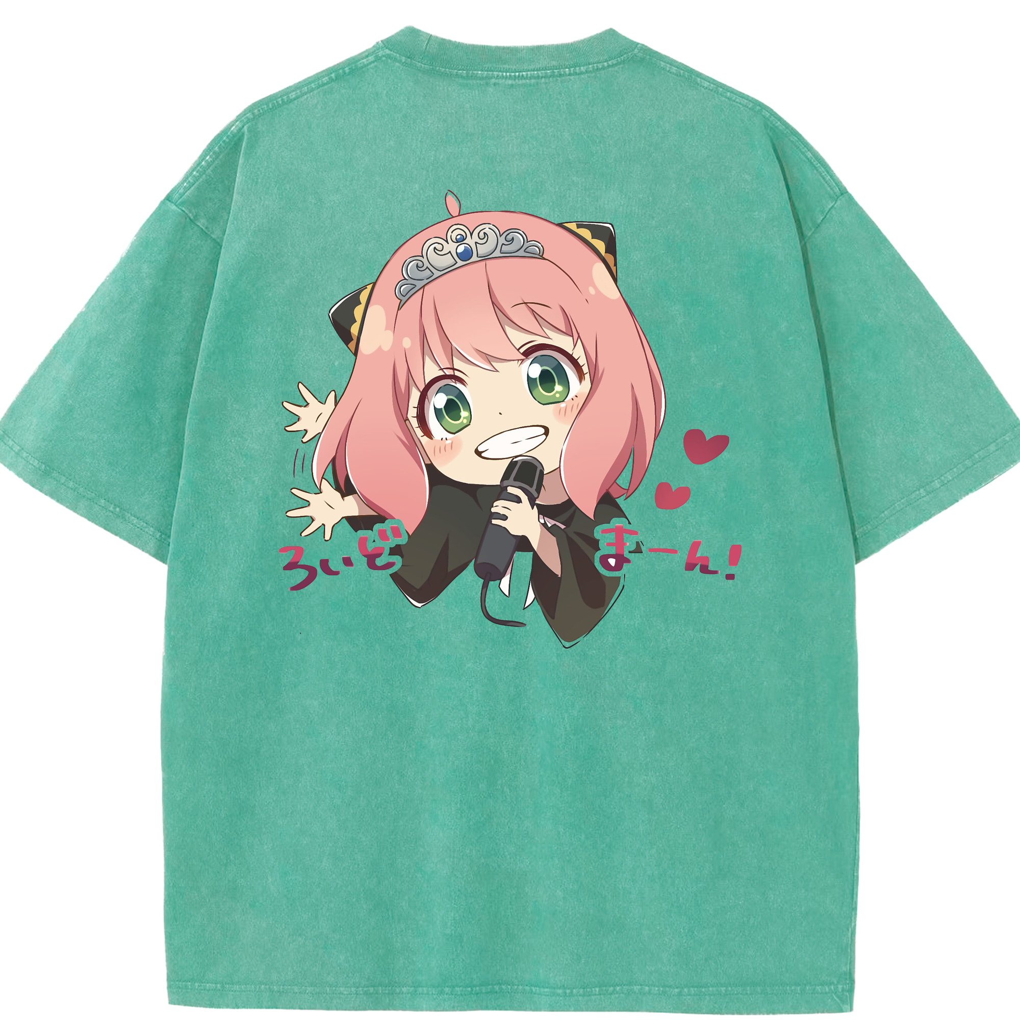 （画像用） SPY×FAMILY间谍家家酒 綿100% ヴィンテージ風 半袖Tシャツ（背面プリント）